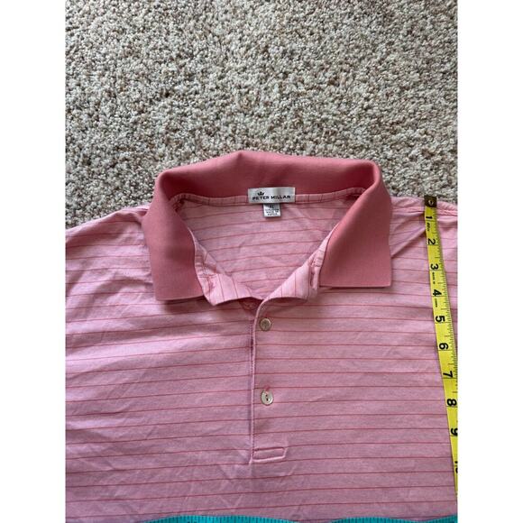 Peter Millar Summer  Comfort, Lightweight long sleeve shirt, size XL, Pink & Red - Picture 4 of 7
